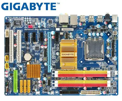 Оригинальная Материнская плата Gigabyte GA EP45 DS3L DDR2 LGA 775 б/у десктопная материнская