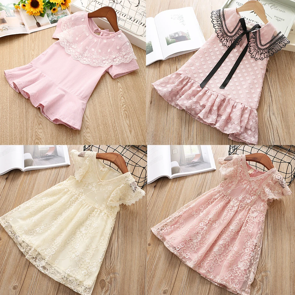 

2021 Summer Sleeveless Bow Ball Gown Clothing Kids Baby Princess Dresses Children Clothes 2-6 Years Girls Polka-Dot Dress