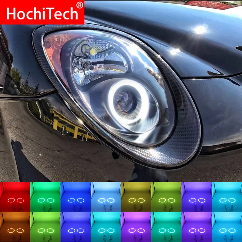 Новейшая фара многоцветная RGB Светодиодный лампа ангельские глазки гало кольцо