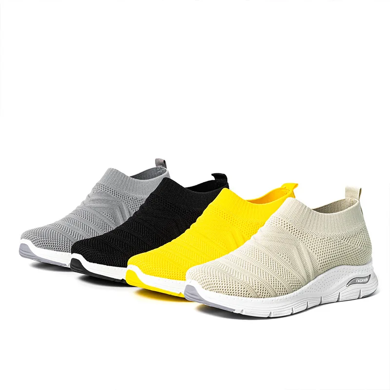

Breathable mesh women sneakers 2021 fahsion solid color flat casual shoes woman sneakers soft comfortable women running shoes