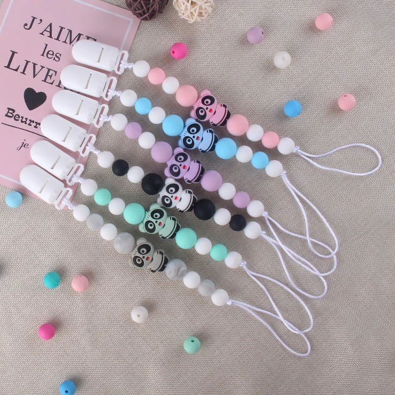 Милый зажим для соски маленькая мини-панда с животными держатель | Мать и ребенок