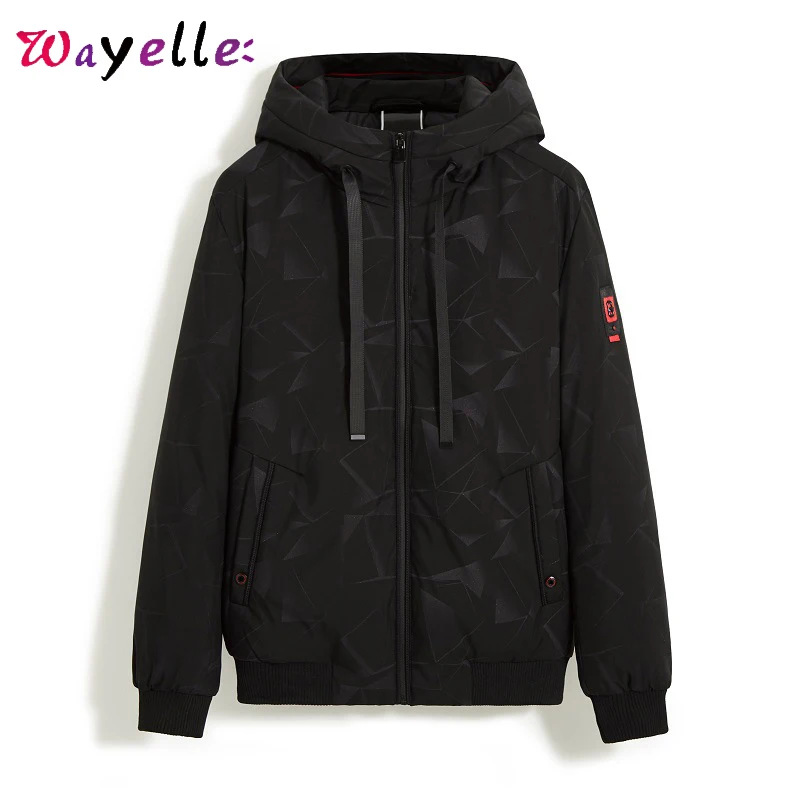 80% белая мужская куртка на утином пуху 2019 Зимняя Толстая теплая хлопковая с