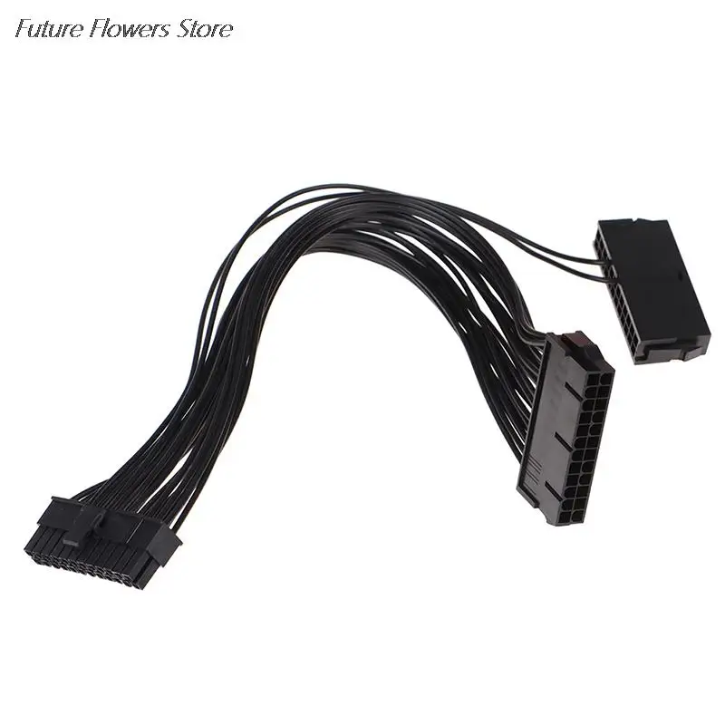 

24Pin 2 Dual Molex PSU Power Supply Cord Motherboard Adapter Cable Sync Starter