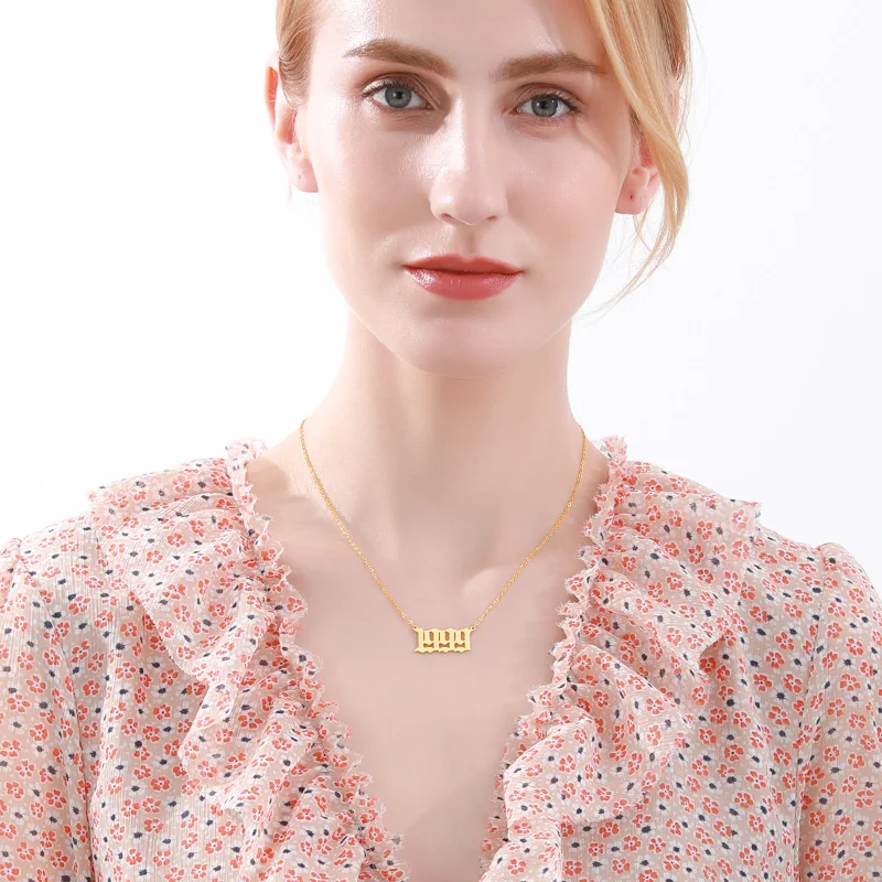 Ожерелья из нержавеющей стали с цифрами на год для женщин 1996 1997 1998 подарок день