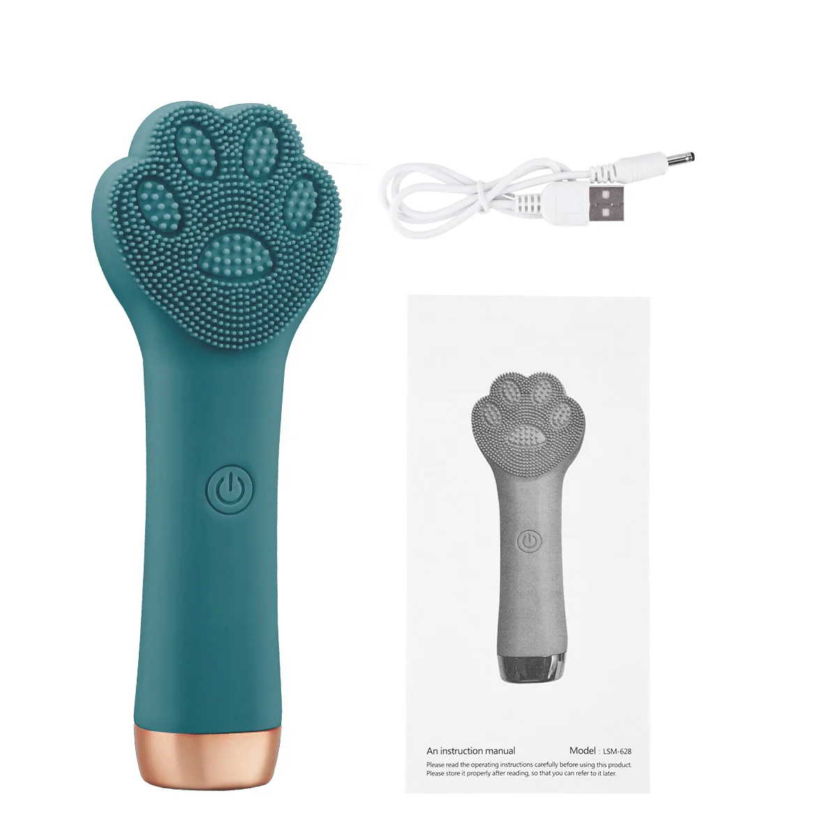 

Sonic Vibration Waterproof Silicone Face Cleaning Brush Five Speeds Adjustable Electric Face Cleanser Skin Deep Washing Brush