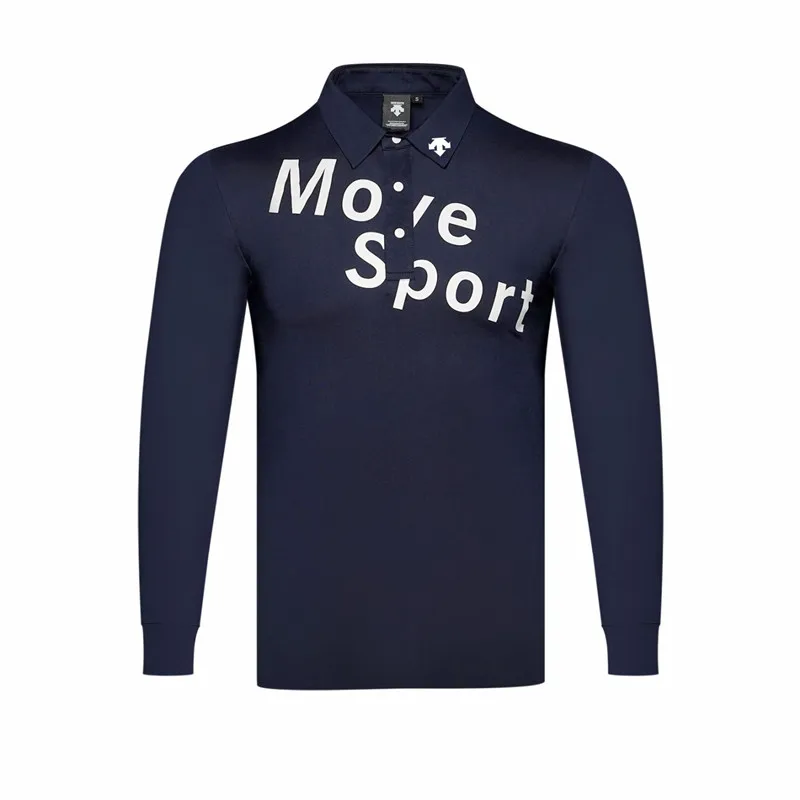 Long sleeve blue Qмужская спортивная одежда с длинным рукавом, одежда для гольфа, S-XXL на выбор, Повседневная рубашка для гольфа - Цвет: Long sleeve blue