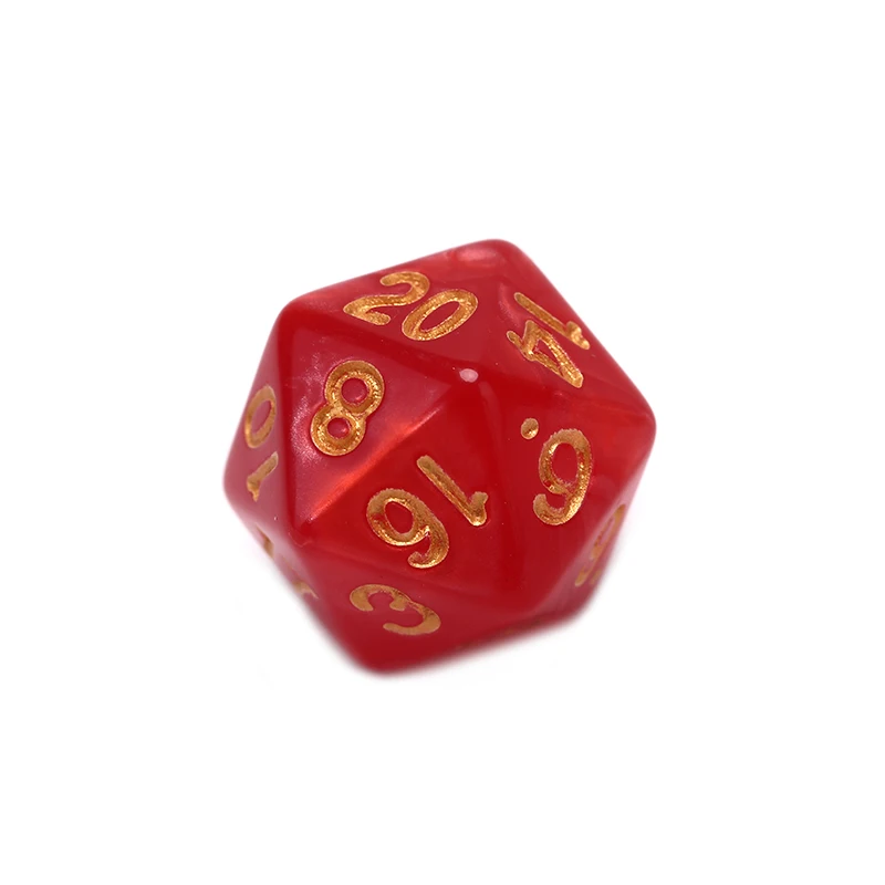GR 1 шт. прочные перламутровые D20 кости акриловые 20 сторонние кости для настольной игры - Цвет: GR