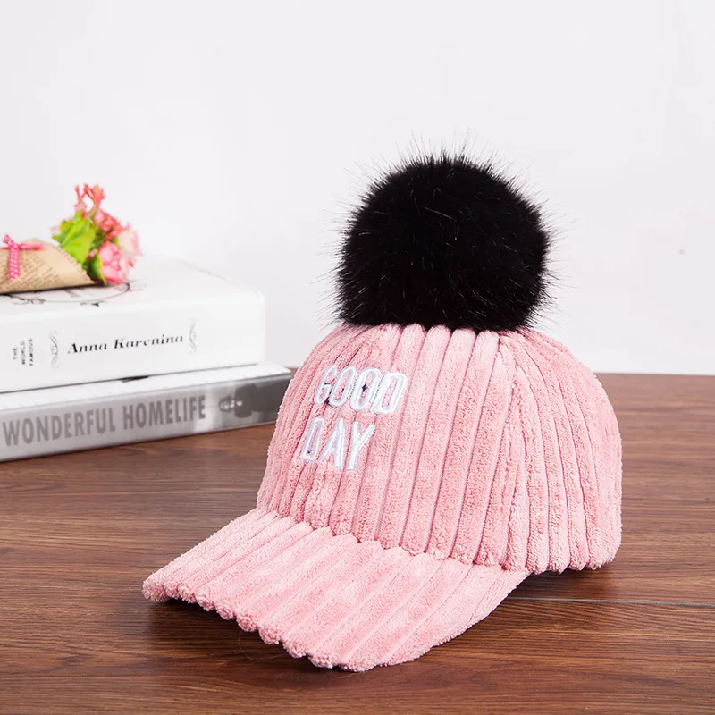 Зимняя шапка унисекс новая Корейская версия вельветовой бейсбольной кепки с