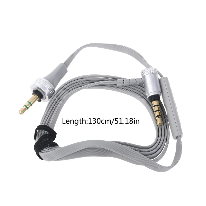 contrôle du Volume Gris câble auxiliaire Compatible pour Sony MDR-X10 MDR-XB920 MDR-XB910 Adhiper MDR-X10 Casque de Rechange Audio pour Microphone 