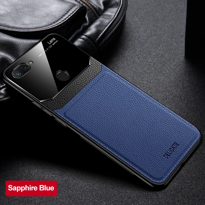 blue Для Xiaomi mi 8 9 Pro Чехол для mi 8 Lite чехол для mi 9se Max 2 3 CC9 Pro акриловое стекло анти-падение из искусственной кожи чехол - Цвет: blue