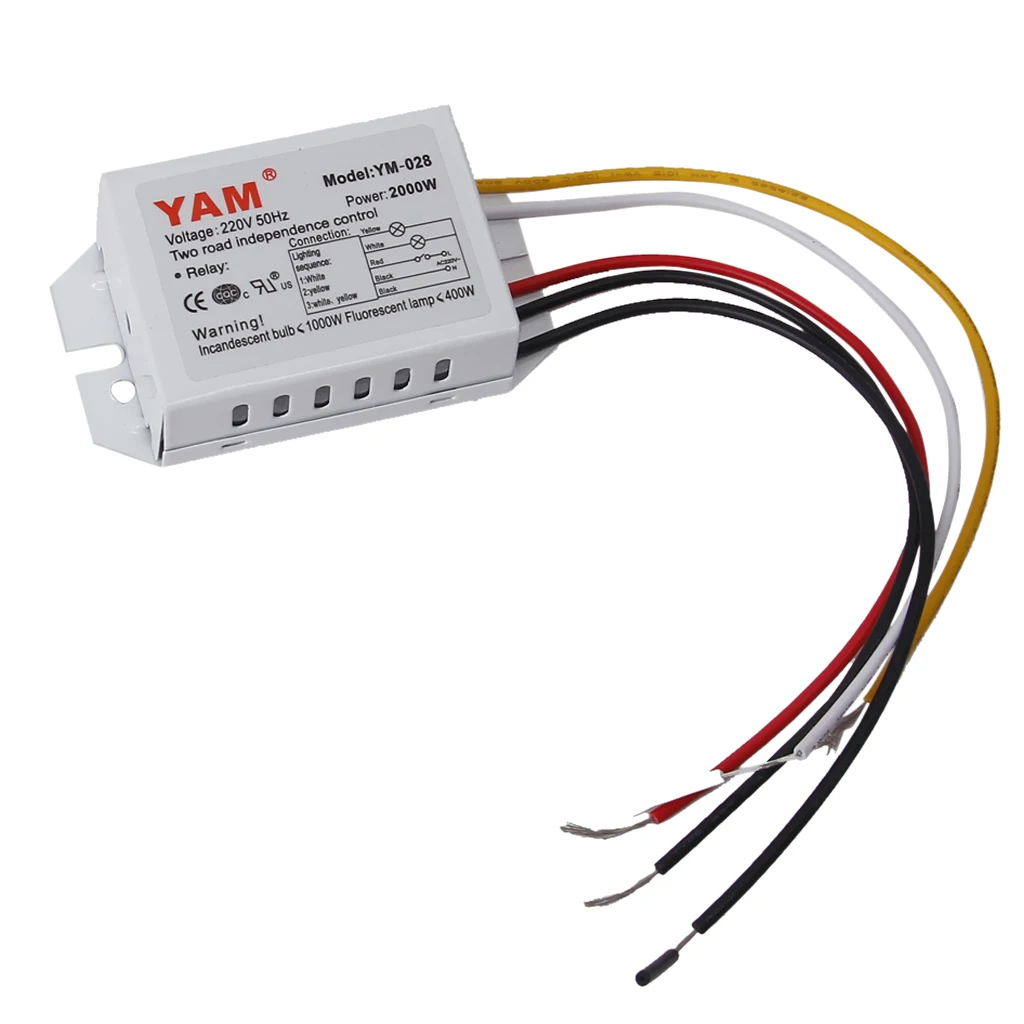 

220V 2000W Digital Subsection Switch 2 Way 3 Section Lighting Control Switch