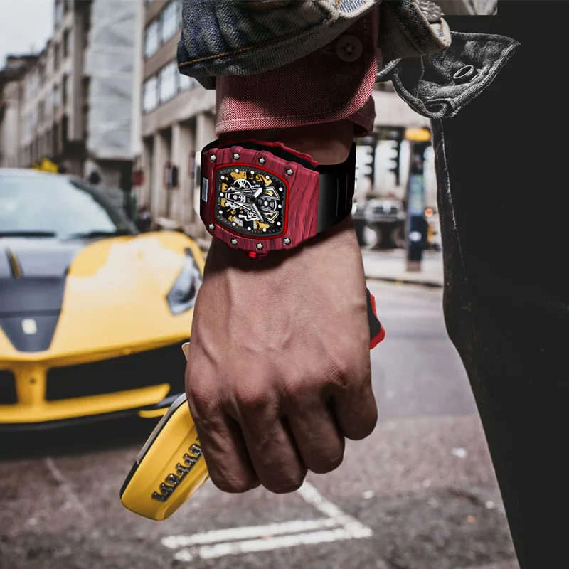 

Men's Luxury Watches KIMSDUN Brand RM Automatic Men's Mechanical Wrist Watch Sports Cool Watch Cool Male Clock Reloj Hombre 2021