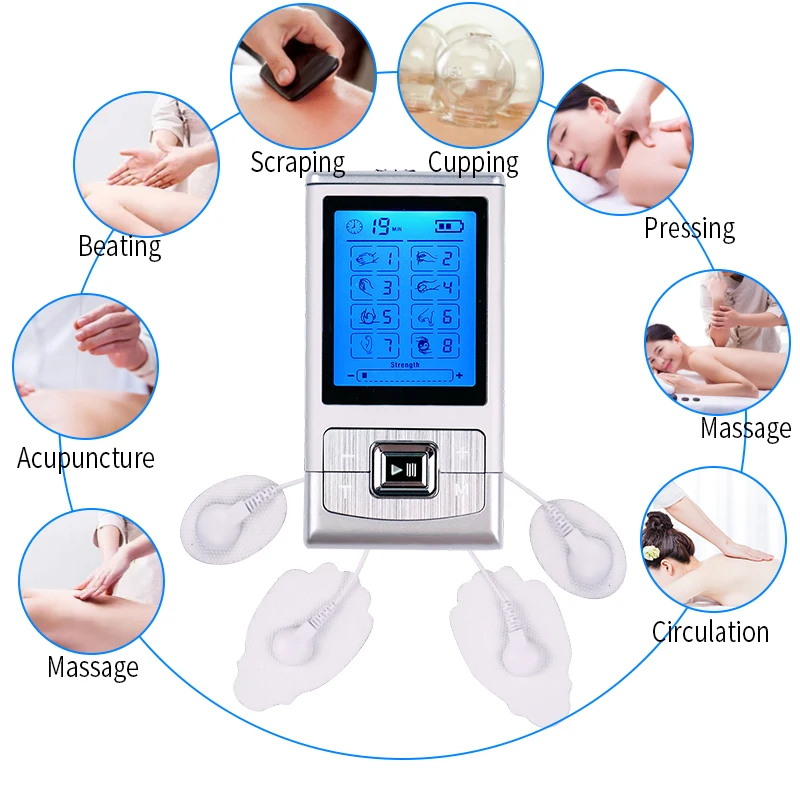 Tens ems массажёр электростимулятор мышц электростимулятор физиотерапия машина двухканальный выход