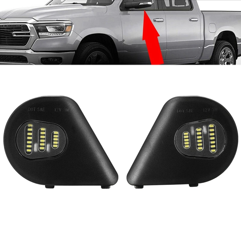 2X 18LED боковое зеркало Puddle светильник для Dodge Ram 1500 2500 3500 4500 5500 2010 19|Фара авто в сборе|