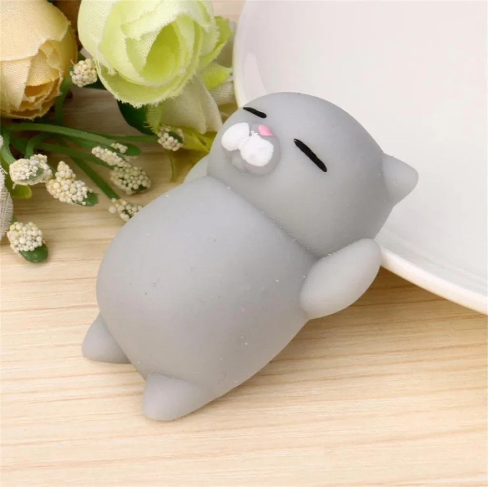 

16pcs Cute Mochi SquishyCat Squeeze Healing Fun Kids Kawaii Toy Stress Reliever Abreact Soft Sticky Stress Relief Toy