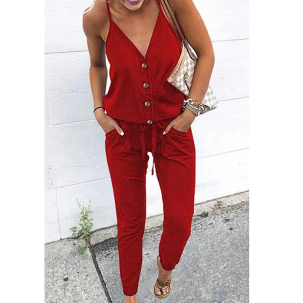 

Womens Casual Wide Leg Jumpsuit Ladies Evening Party Long Playsuit