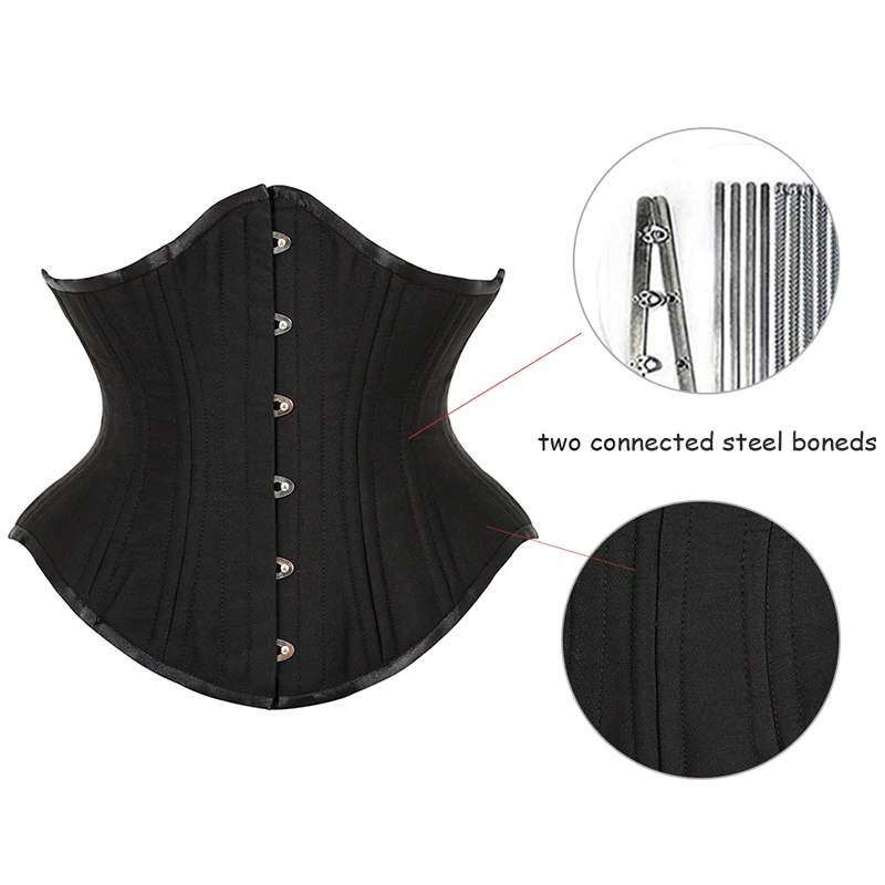 

High Waist Women Sexy Clothing Steampunk Corset Slimming Tummy Control Corselet Waist Trainer Underbust Black Gothic Bodice