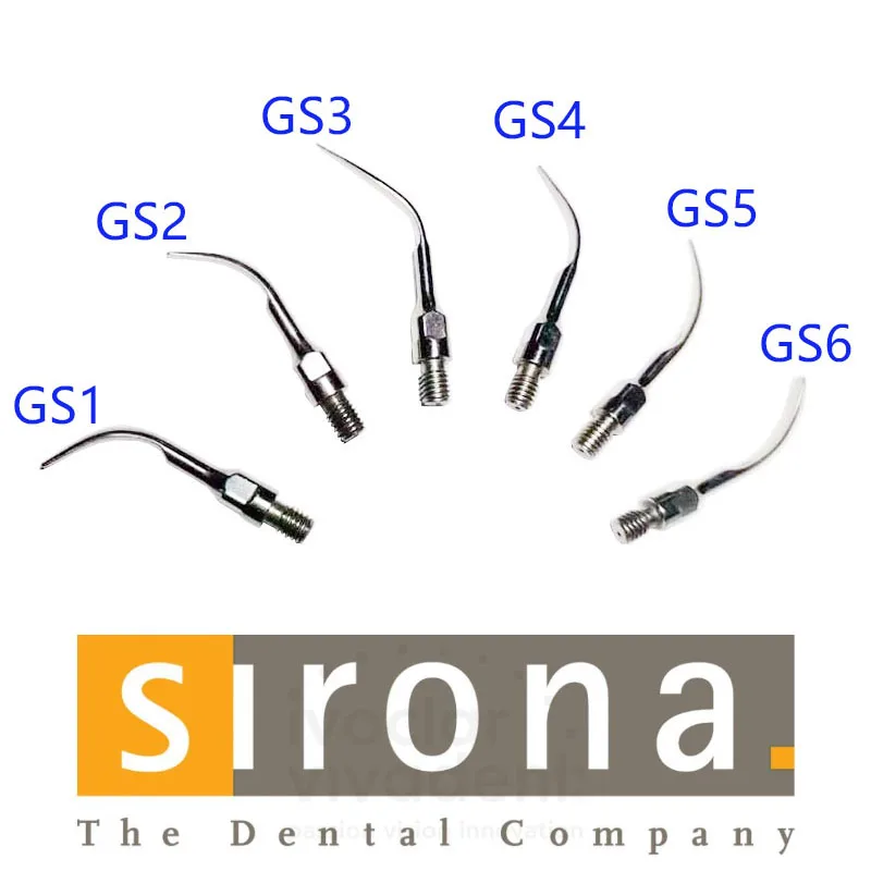 30 pcs/set Dental Ultrasonic Scaler Tip  GS1, GS2, GS3, GS4, GS5, GS6 Periodontics Endodontics fit SIRONA Ultrasonic  Handpieces