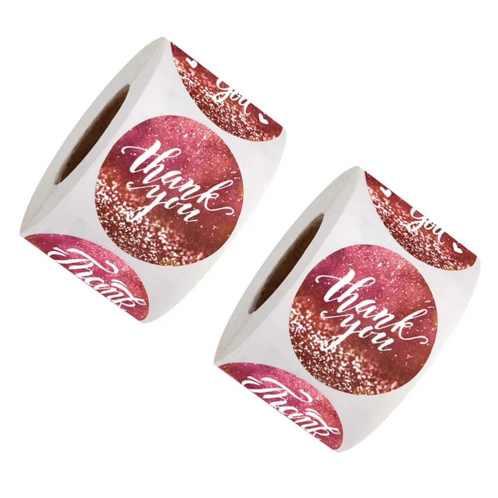 

2 Pcs Self-adhesive Label Stickers Paper Gift Wrapping Stickers Sealing Stickers