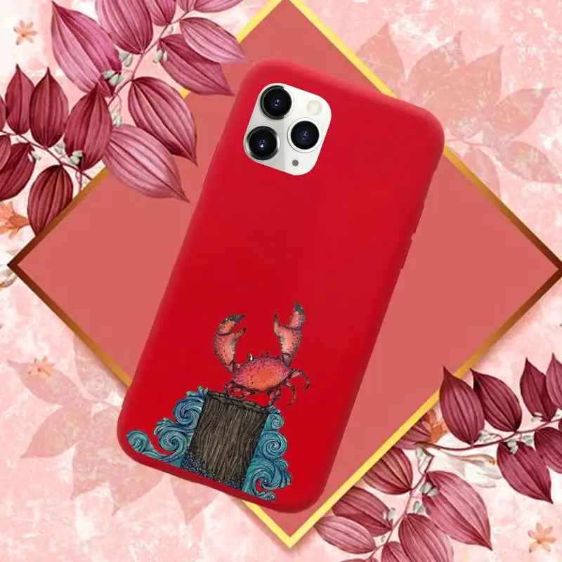 

Animal lobster crab Classic Phone Case Candy Color for iPhone 11 12 mini pro XS MAX 8 7 6 6S Plus X SE 2020 XR