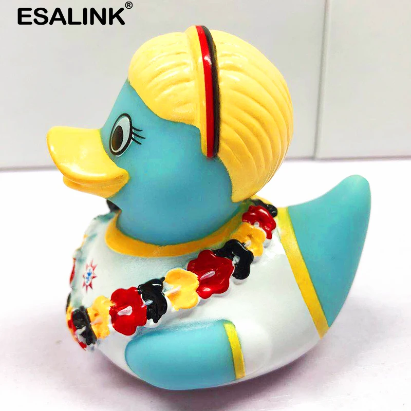 ESALINK 7 5 см детские игрушки для ванной резиновая утка гирлянда девочка Детская