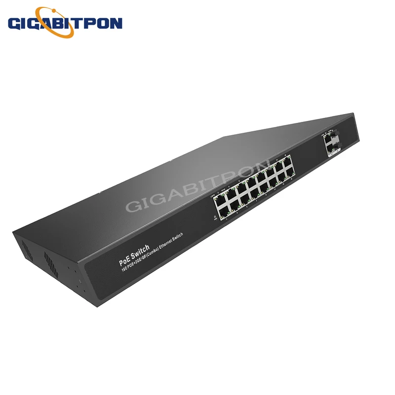 POE 18-port switch system Intelligent Fast Ethernet switch 250W 10/100Mbps2* Gigabit Ethernet port IP camera/wireless AP/CCTV