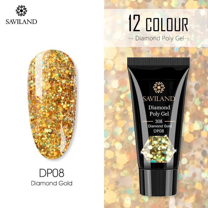 30ml DP08 Saviland 30 мл Гель-лак акриловый полигель изменение температуры многоцветный Алмазный полигель для ногтей быстрое строительство УФ-набор для ногтей - Цвет: 30ml DP08