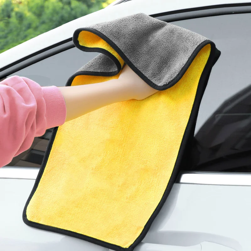 

30x30/60CM Car Wash Microfiber Towel Car Cleaning Drying Cloth Hemming Car Care Cloth Detailing Car Wash Towel For Toyota