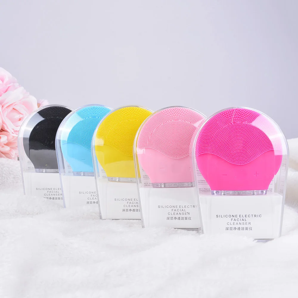 Мини USB электрическая Очищающая щетка для лица foreoing силиконовый Ультразвуковой