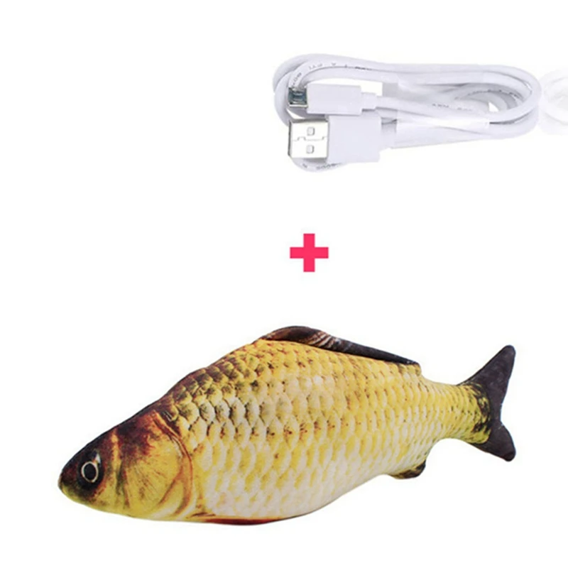 30 см игрушка для кошек симуляции рыбы кошка мята USB зарядка серебро Arowana товары