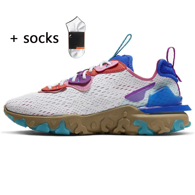 

Fashion Epic vision react element 55 87 mens womens running shoes Photon Dust Triple Black White outdoor sports trainers sneaker