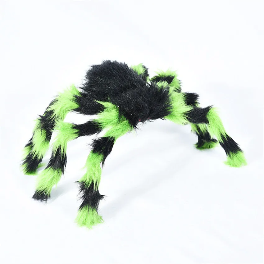 Horror Giant Black Plush Spider Halloween Party Decoration Props Big plush spider Kids Children Toy Bar haunted house decoration | Дом и сад