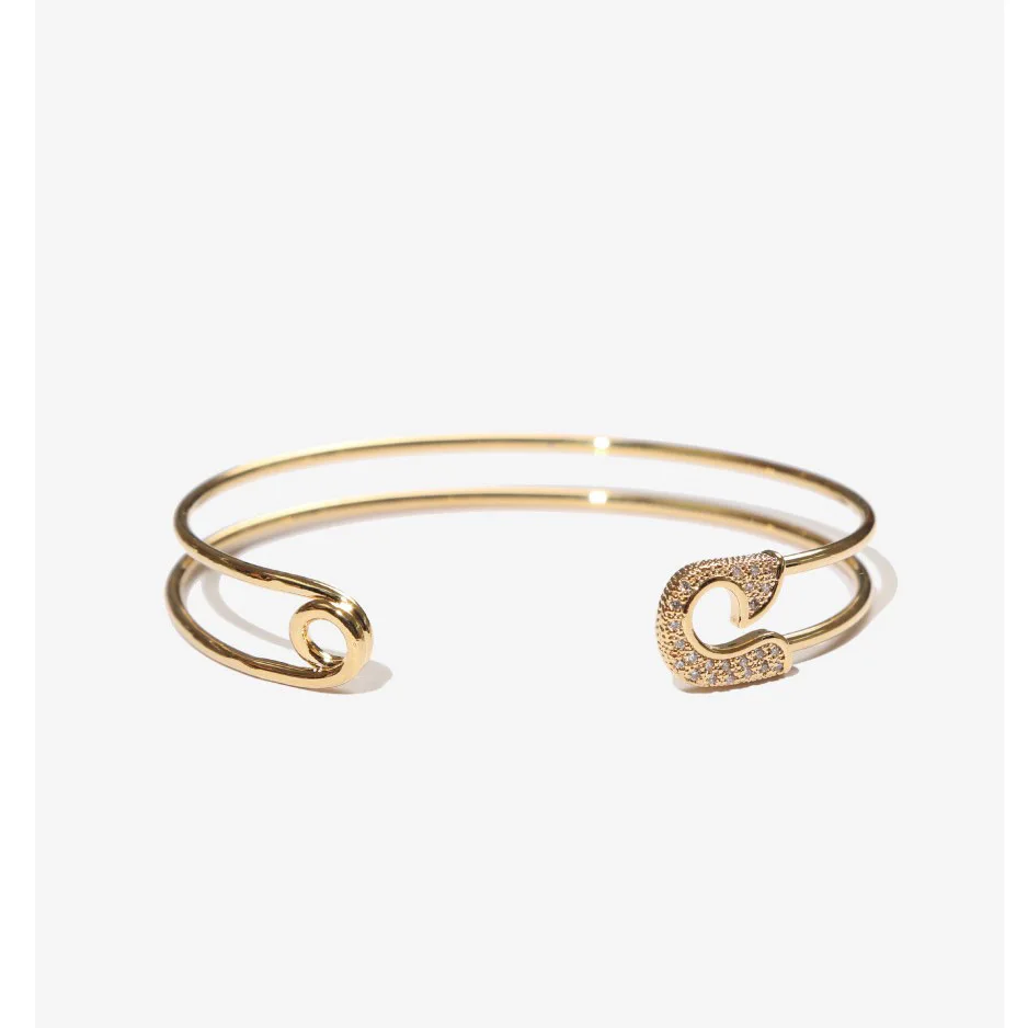 

Новый тренд, креативный браслет с булавкой, роскошные ювелирные изделия, инкрустированные медными цирконами, модные ювелирные изделия для ...