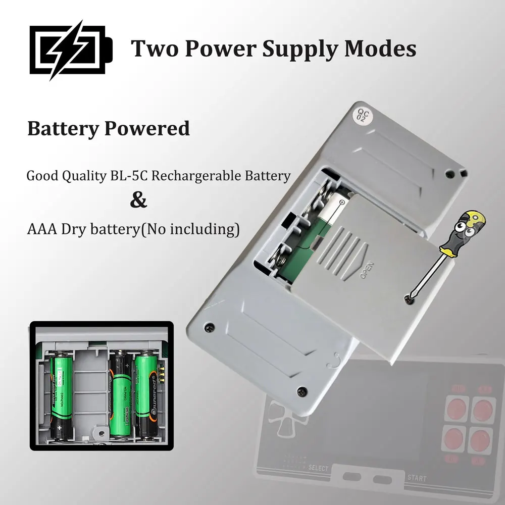 Черная портативная консоль с поддержкой AV-выхода карманная 8-битная игровая в