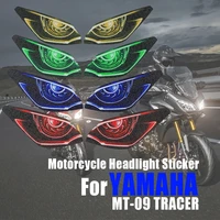 motorcycle headlight decoration sticker for yamaha mt 09 tracer mt09 mt 09 2017 2018 3d head light fairing protection decal