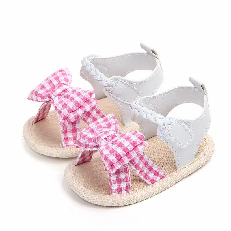 

Baby Infant Kids Girl Soft Sole Crib Toddler Summer Princess Sandals Shoes 0-18M