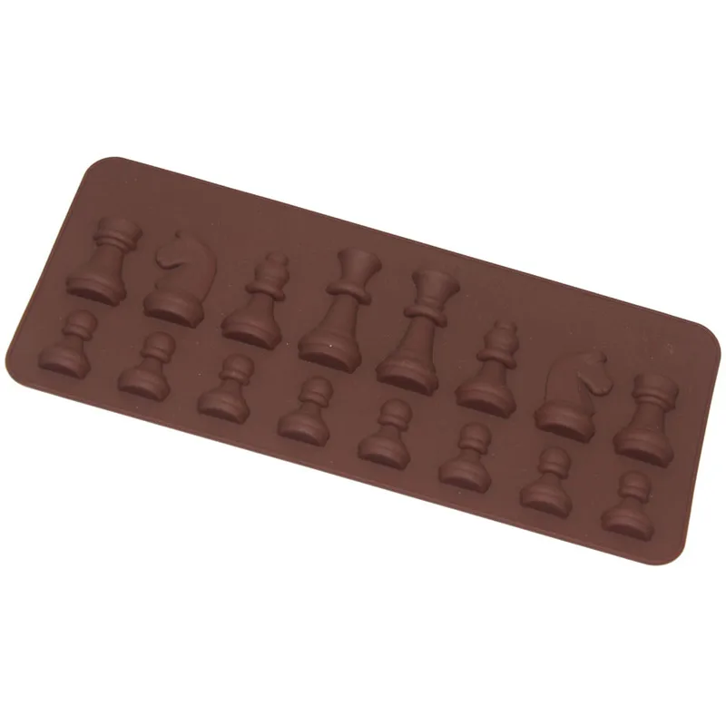 

3D International Chess Form Pastry Chocolate Sugar Soap Fondant Kitchen Baking Cake Decorating Tools Silicone Molds Cube Tray