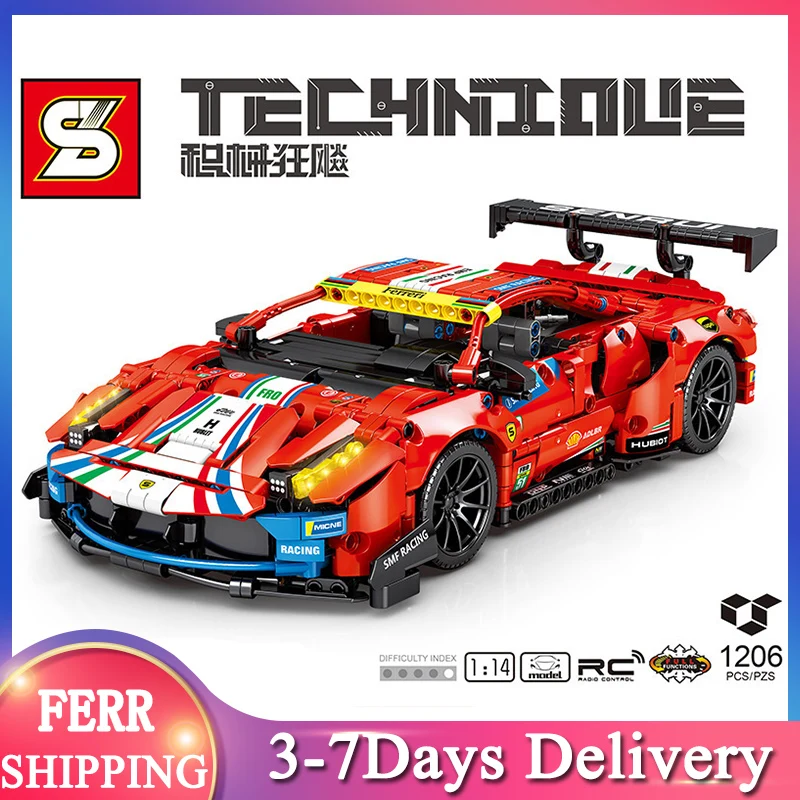 

Модель спортивной гоночной машины 2021 GTE с пультом дистанционного управления, 488