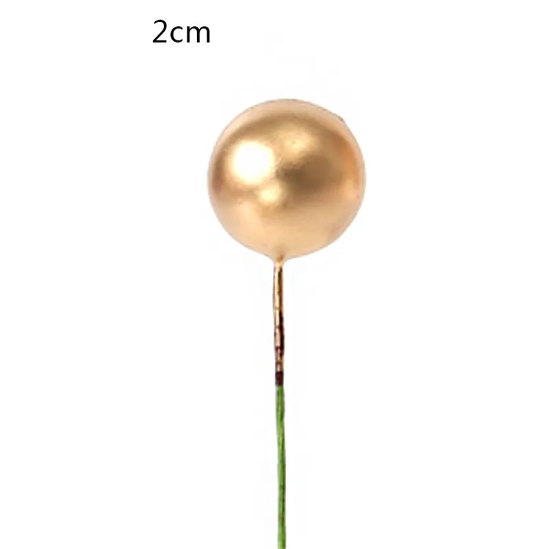 2cm golden ball Мультфильм милая собака кекс торт Топпер ребенок день рождения принадлежности торт выпечки декоративный торт Декор Игрушка - Цвет: 2cm golden ball