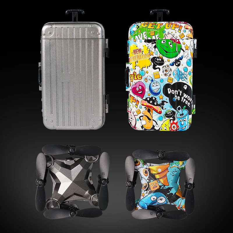 

Luggage Shape Mini Drone and 4K Camera HD Foldable Quadcopter One-click Return Wifi FPV RC Helicopter Quadcopter Children's Toy