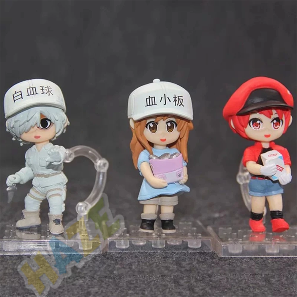 3 шт./компл. на работе! Тромбоцитов белая красная кровяная клетка Q ver. Фигурка