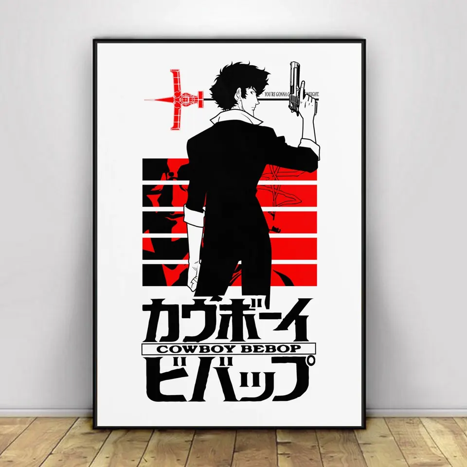 Ковбой Бибоп Спайк шелковая Плакаты и декоративное настенное Искусство Рисунок