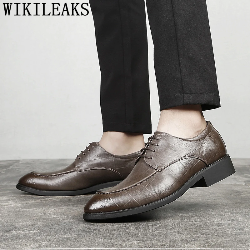 Мужская деловая обувь Классическая вечерняя Обувь увеличивающая рост