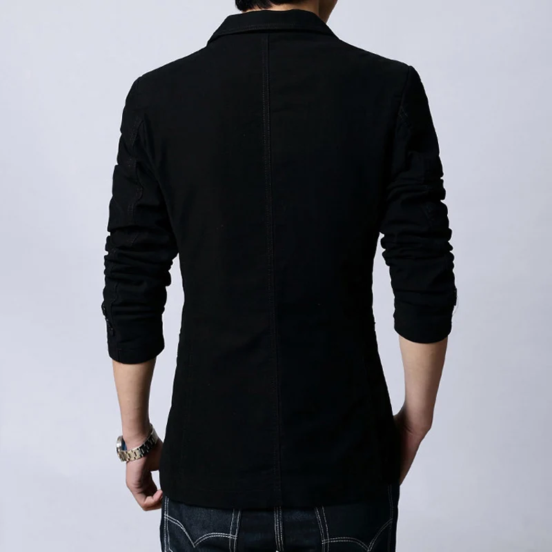 2019 весенне осенний Блейзер пиджак высокого качества однотонный приталенный