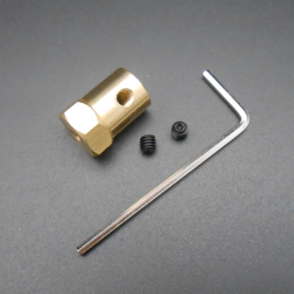 2 шт. X 12 мм шестигранный из латуни для вала мотора Соединительная муфта 3 17 4 5 6 7 8 L =