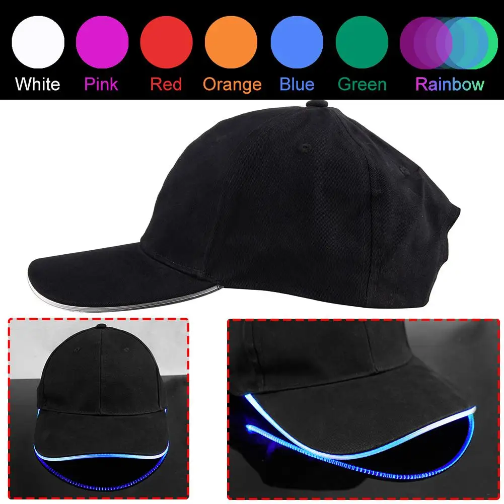 Новый светодиодный светящаяся шляпа для клуба вечерние бейсбольные хип хоп