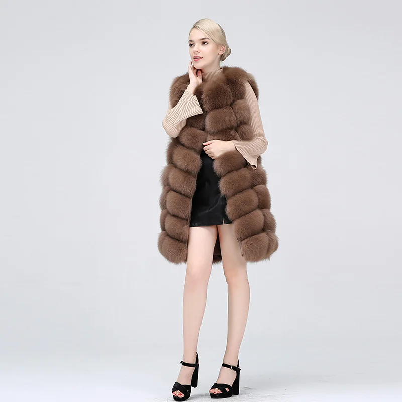 Natural Real Fox Fur Vest Natural Fur Coat For Jacket Female Coats Vest Waistcoat Long Fur Coats Real Fur Coat Fox Vest Jacket