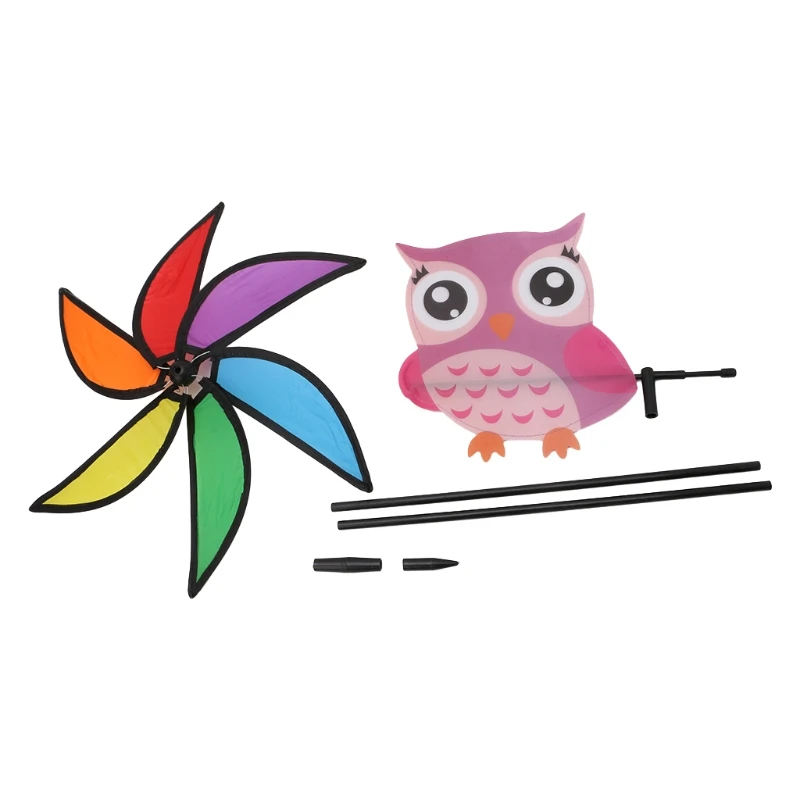 

3D Large Cute Animal Windmill Wind Spinner Whirligig Yard Garden Decor Kids Toys