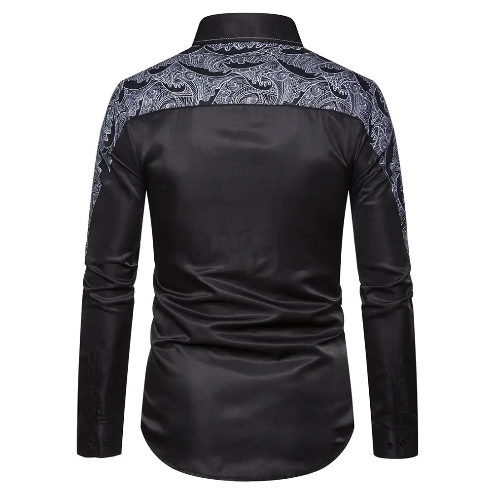 Уличная рубашка мужская Молодежная Лоскутная Мода уличное платье тонкая осень