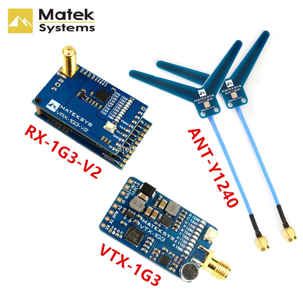Matek Mateksys VRX-1G3-V2 / VTX-1G3/Y1240 1 3 ГГц FPV видео 2CH передатчик 9CH Wid Band приемник
